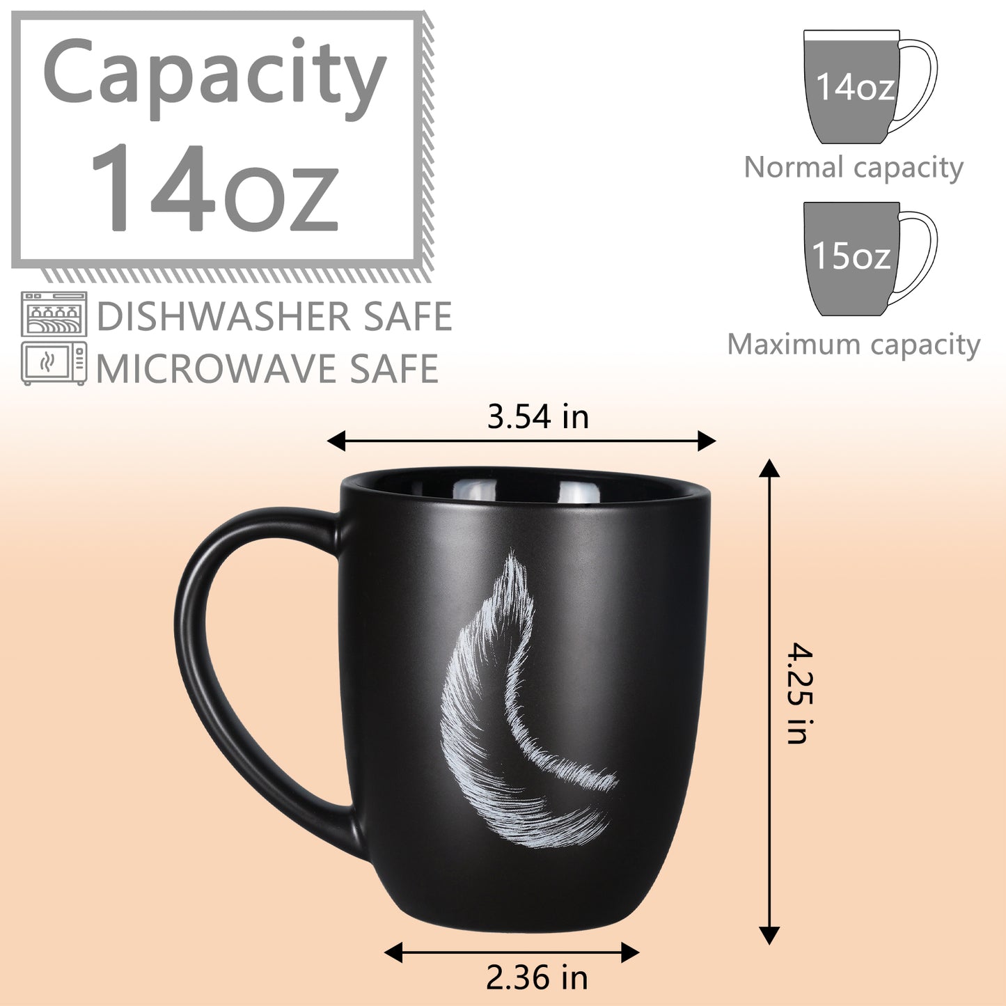 ToCooTo Dog Ceramic Coffee Mug 14oz Novelty Tea Mug Dog Lover Mug Personalized Christmas Housewarming Holiday Birthday Gifts for Men Women Mom Dad Kids Teacher and Best Friend Black