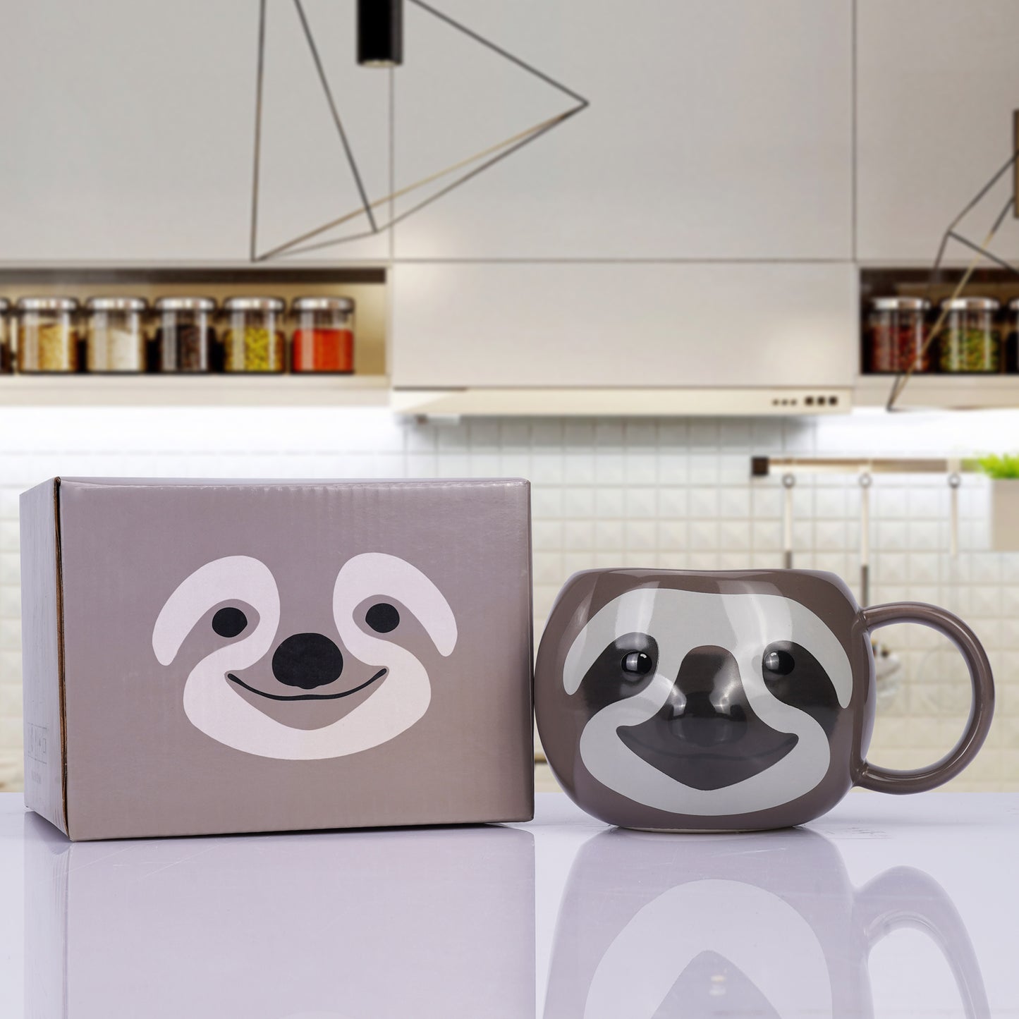 ToCooTo Sloth Mug 16 oz Ceramic Coffee Mug 3D Porcelain Tea Mug for Women Kawaii Cup Sloth Gifts for Women Christmas Gifts Housewarming Holiday Birthday Gifts for Women Men Mom Kids and Friend