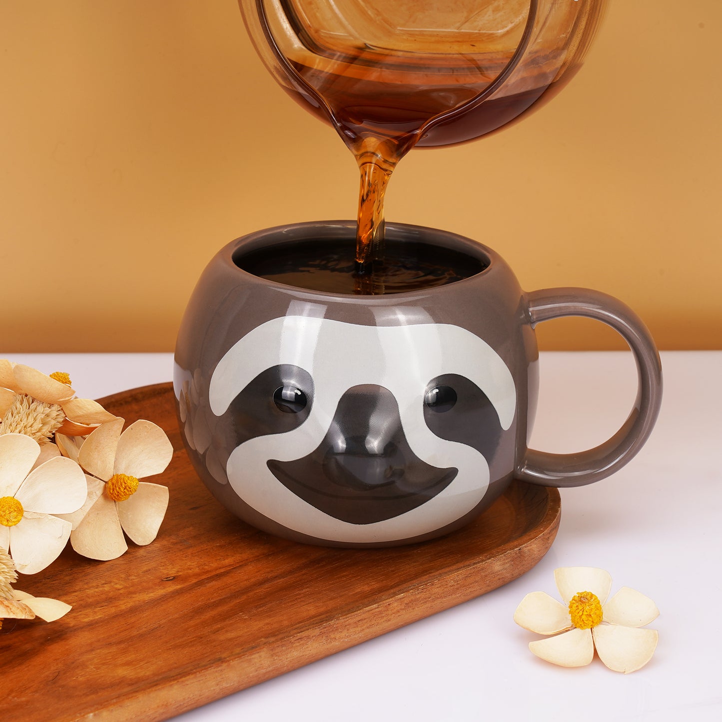 ToCooTo Sloth Mug 16 oz Ceramic Coffee Mug 3D Porcelain Tea Mug for Women Kawaii Cup Sloth Gifts for Women Christmas Gifts Housewarming Holiday Birthday Gifts for Women Men Mom Kids and Friend