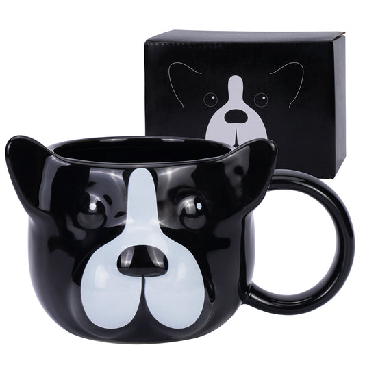 ToCooTo Dog Mug 14 oz Cute Ceramic Coffee Mug 3D Porcelain Tea Mug for Women Kawaii Cup Dog lover Gifts for Men Christmas Gifts Housewarming Holiday Birthday Gifts for Women Mom Kids Men and Friend