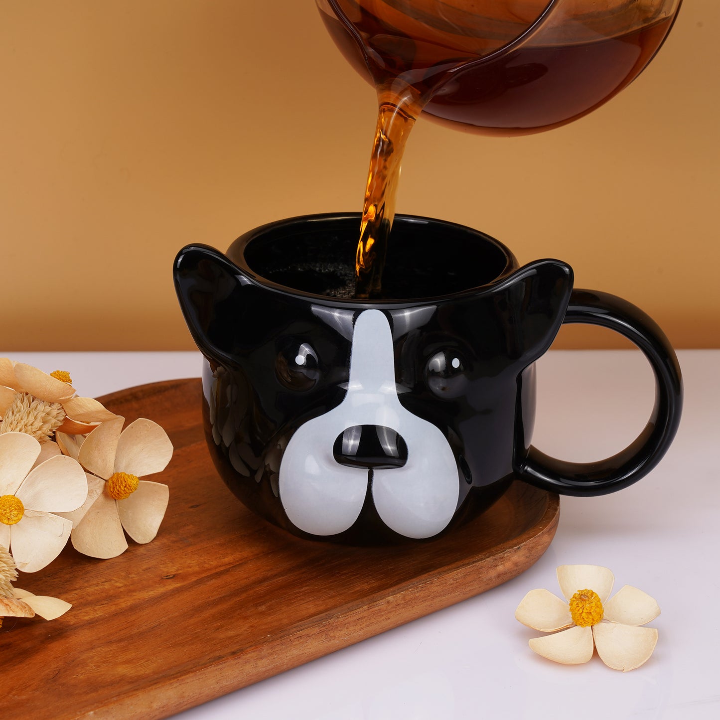 ToCooTo Dog Mug 14 oz Cute Ceramic Coffee Mug 3D Porcelain Tea Mug for Women Kawaii Cup Dog lover Gifts for Men Christmas Gifts Housewarming Holiday Birthday Gifts for Women Mom Kids Men and Friend