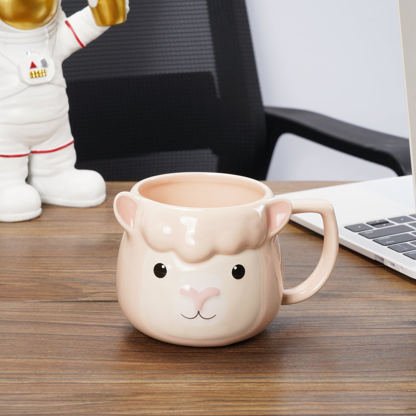 ToCooTo Llama Coffee Mug 14 oz Ceramic Novelty Coffee Mug 3D Porcelain Tea Mug for Women Christmas Housewarming Holiday Birthday Gifts for Women Mom Kids Teacher and Best Friend